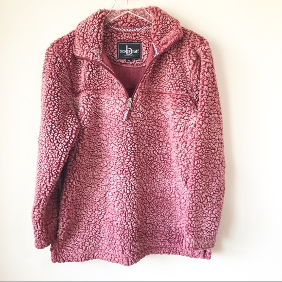 maroon sherpa pullover